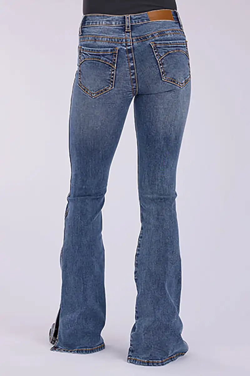Tin Haul 595 Libby Fit Slit ( Denim Medium Wash )- Women's Jeans