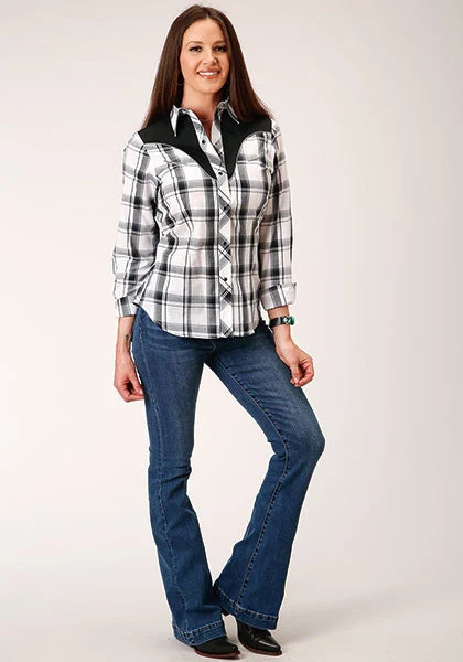 Roper 1505 Fancy Applique (Black) - Women's Western Shirt