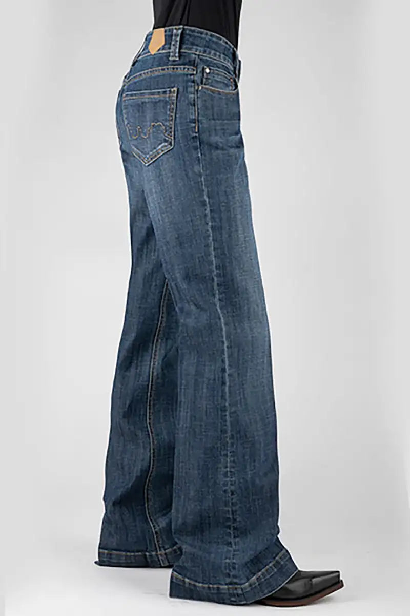 Tin Haul 460 Ella Fit Desert Mountain Pocket ( Denim Dark Wash ) - Women's Jeans