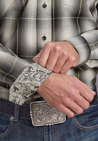 Stetson 02228 Coal Ombre (Black) - Men's Western Shirt