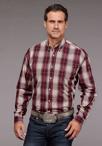 Stetson 2038 Chianti Ombre (Wine) - Men's Western Shirt