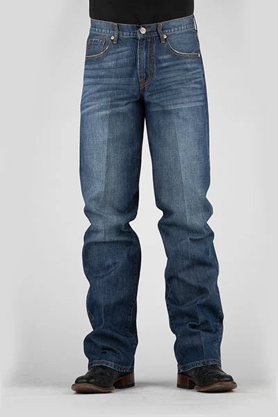 Stetson 1312 Fit Pocket Stitching (Dark Wash) - Men's Jeans