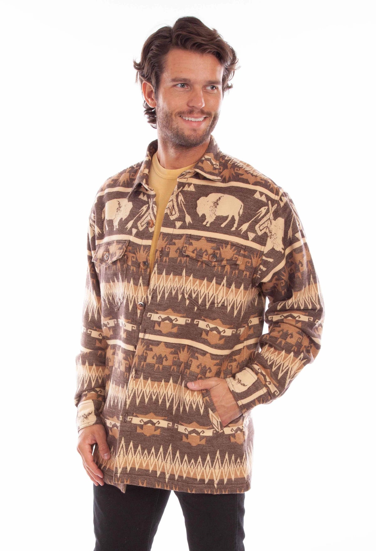 Scully Buffalo Run - Men's Western Flannel Shirt Jacket