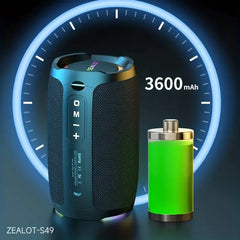 Portable Waterproof Bluetooth Subwoofer Speaker with Bass