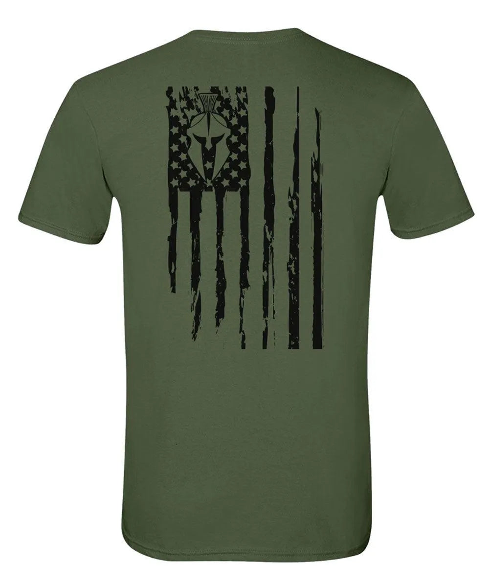 Kryptek Spartan Star Flag - Mens T-Shirt