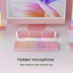 Bluetooth Desktop Speakers with Microphone and Bass